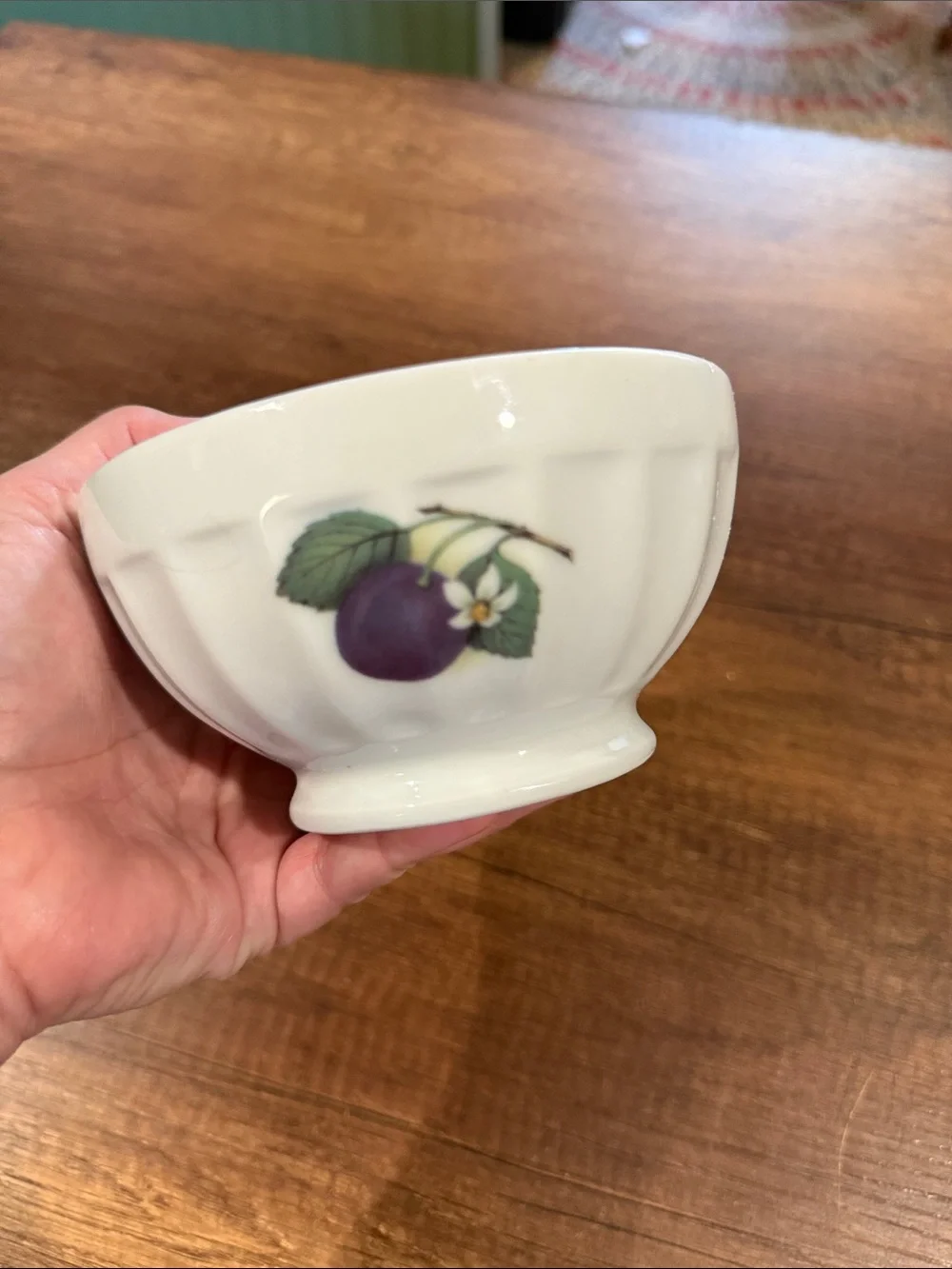 Vintage BIA Ceramic Footed Fruit Berry Bowl